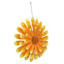 Yellow Metal Flower Outdoor Wall Decor, 13"